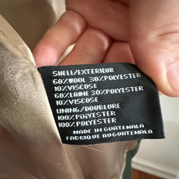 DKNY wool trench pea coat - hunter green - Picture 9 of 10